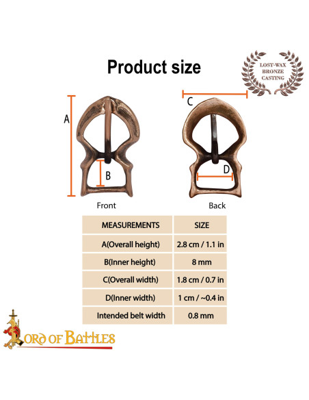 Fivela medieval pequena em bronze...