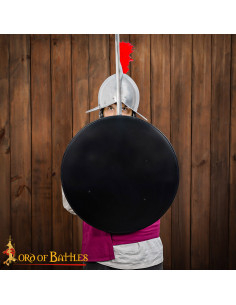 Escudo medieval redondo de cor preto personalizável, em...