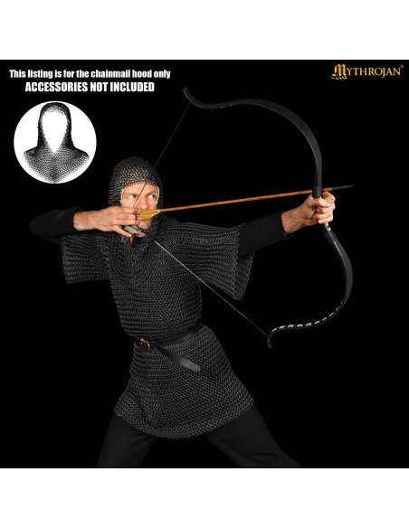 Coifa de cota de malha de anéis em V,...