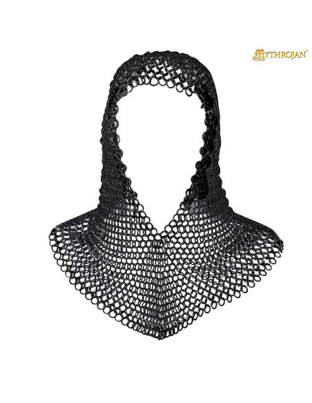 Coifa de cota de malha de anéis em V,...