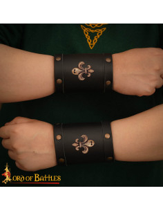 Conjunto de 3 enfeites medievais flor de lis em bronze... 2