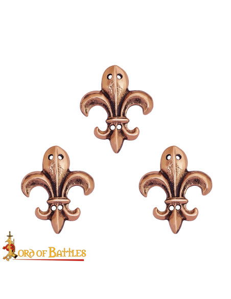 Conjunto de 3 enfeites medievais flor...