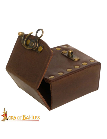 Bolsa pequena de couro para cinto,...