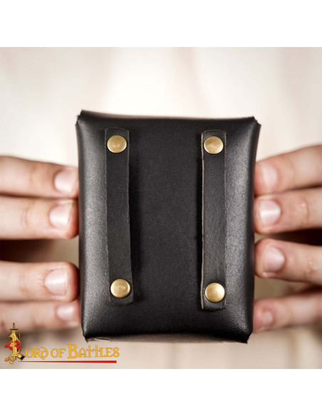 Bolsa pequena de couro para cinto,...