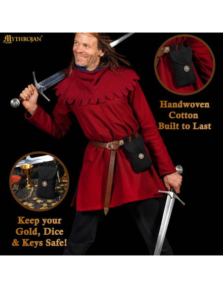 Bolsa limosnera medieval de algodão...