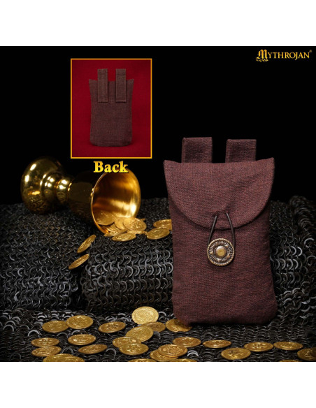 Bolsa de linho medieval em algodão...