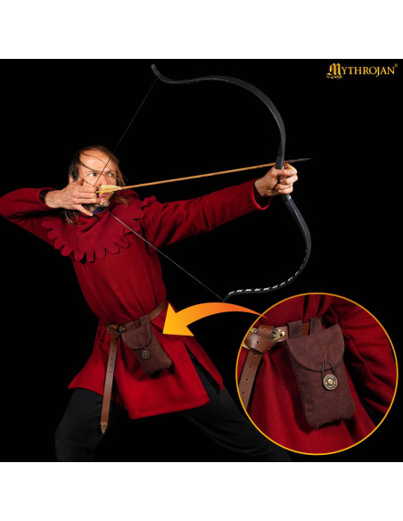 Bolsa de linho medieval em algodão...