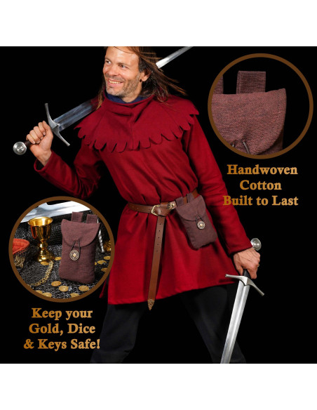 Bolsa de linho medieval em algodão...