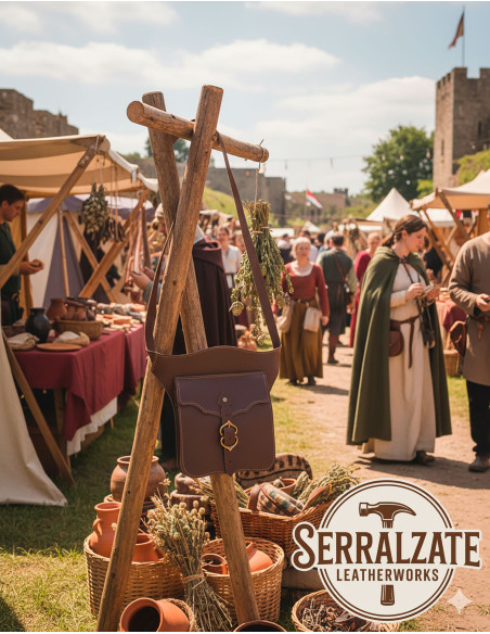 Bolsa de ombro medieval do viajante...