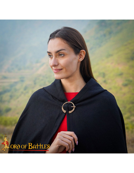 Broche viking em bronze trançado com...