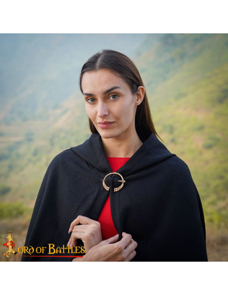 Broche viking em bronze trançado com...