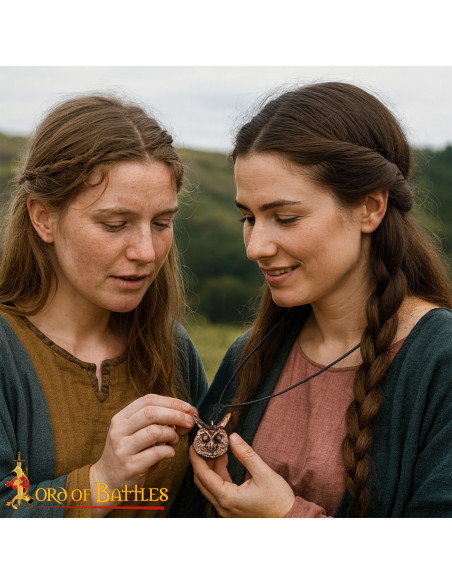 Colar medieval modelo Coruja em...