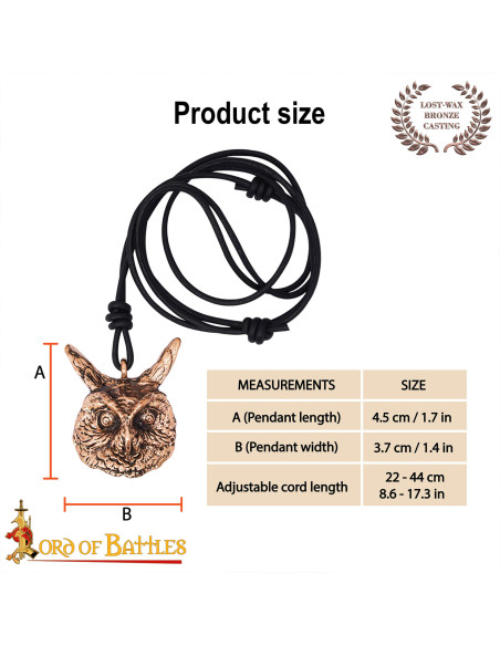 Colar medieval modelo Coruja em...
