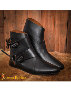 Botins vikings modelo Jorvik em chifre preto 2