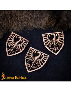 Sete insígnias medievais modelo águia século XIII em...