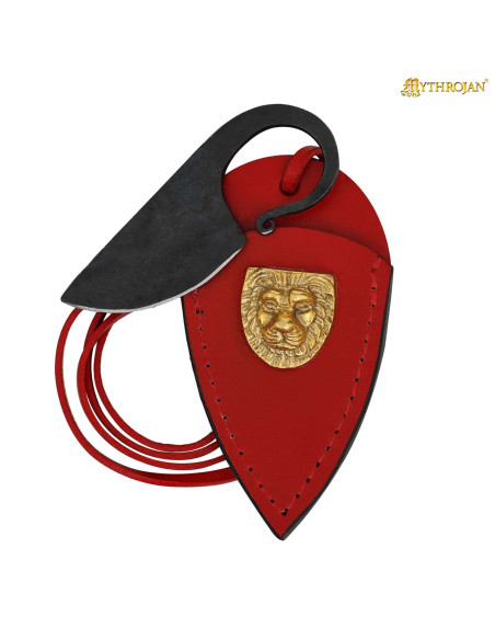 Faca celta forjada à mão com bainha...