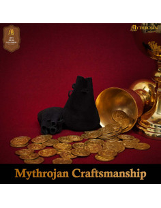 Pacote com 2 bolsas limosneiras medievais em couro de... 2