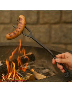 Garfo viking em ferro forjado à mão (25 cm). 2