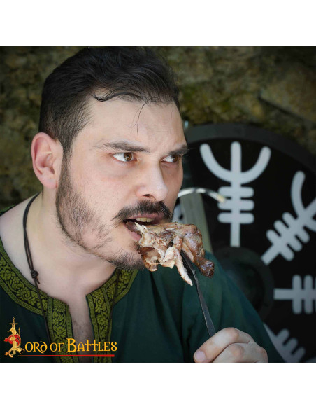 Garfo viking em ferro forjado à mão...