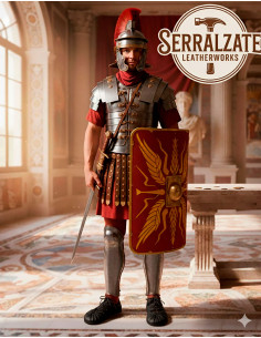 Sandálias caligas romanas em preto 2