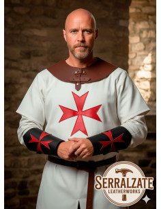 Pulseiras templárias Cruz das oito bem-aventuranças em preto 2