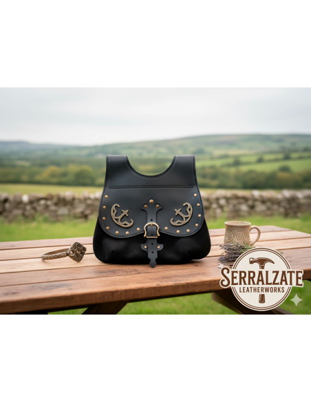 Bolsa Celta-Medieval Gareth em preto