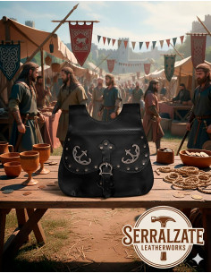 Bolsa Celta-Medieval Gareth em preto