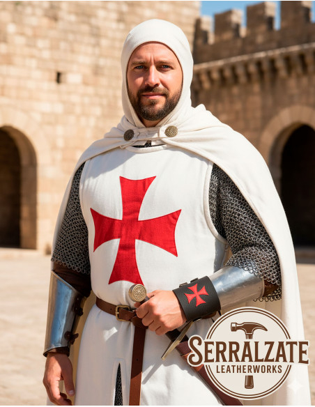 Pulseira cruz templária com 2...