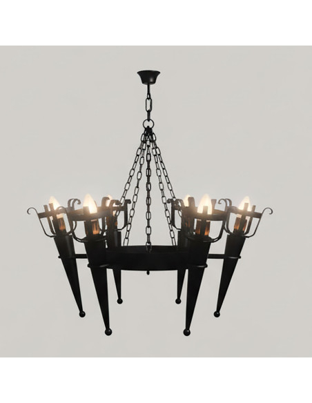 Candeeiro de forja com braços...