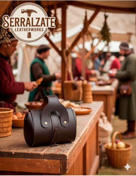 Bolsa medieval de couro modelo...