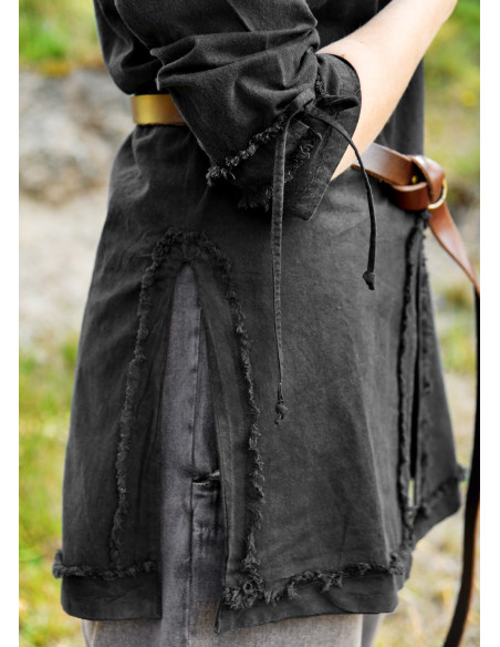 Túnica medieval marrom modelo Yrsa,...