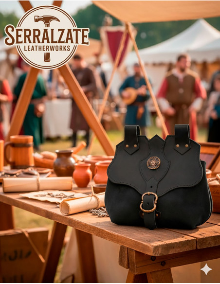 Bolsa medieval de couro modelo...