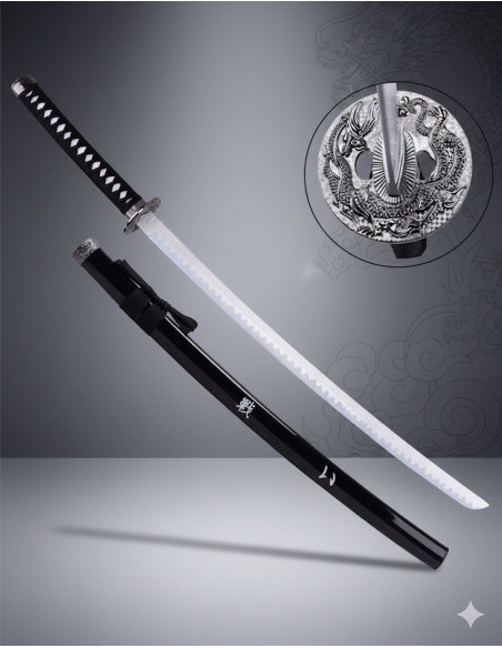 Katana decorativa tsuba Dragão...