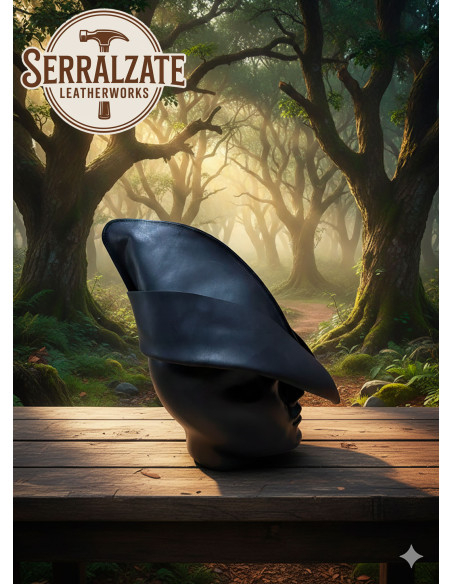 Gorro medieval de couro modelo Rolf,...