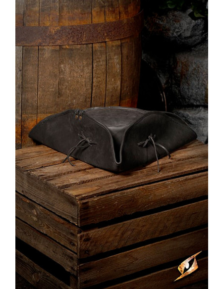 Chapéu pirata simples de couro, cor...