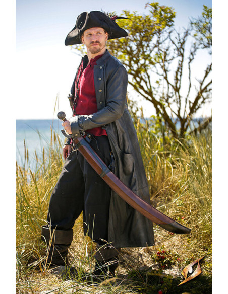 Funda para espada curva de couro, cor...