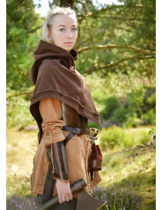 Gugel medieval de algodão modelo Stig, cor marrom 2