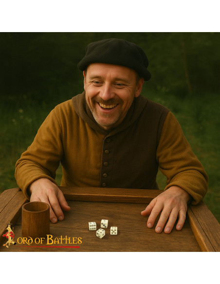 Conjunto de 6 dados romanos de osso...