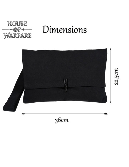 Bolsa medieval de algodão com fecho...