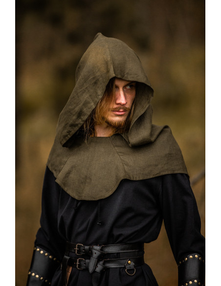 Gugel medieval em linho modelo...