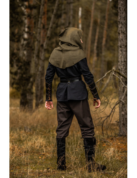 Gugel medieval em linho modelo...