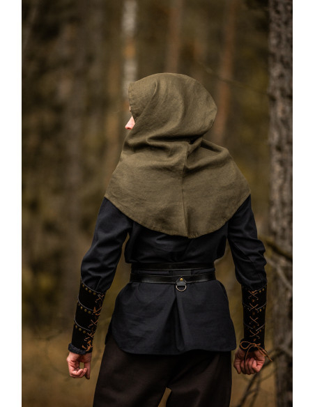 Gugel medieval em linho modelo...