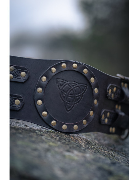 Cinto medieval celta em couro modelo...