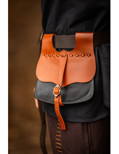 Bolsa pochete medieval em couro modelo Albrecht, cor...