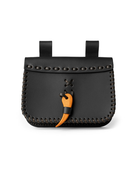 Bolsa de cintura medieval em couro...