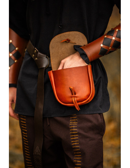 Bolsa medieval de couro modelo Tilo,...