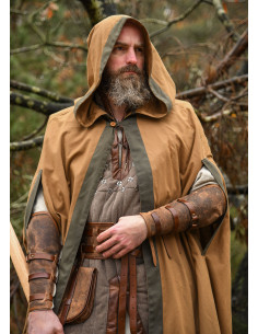 Capa medieval de algodão modelo Theves, cor bege 2