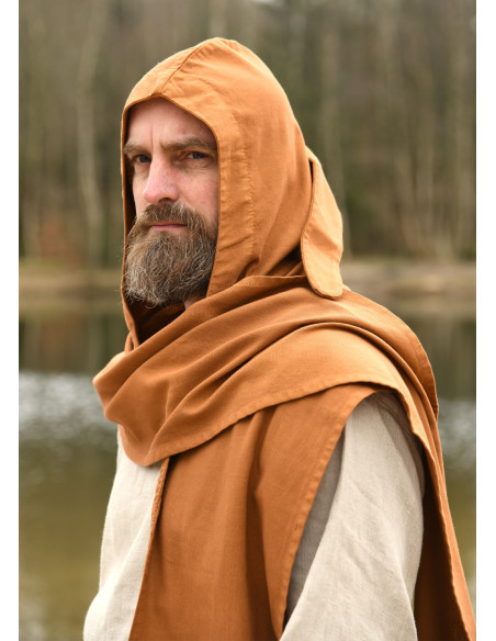 Cachecol medieval com capuz de...