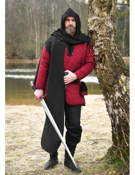 Cachecol medieval com capuz de...