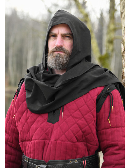 Cachecol medieval com capuz de...